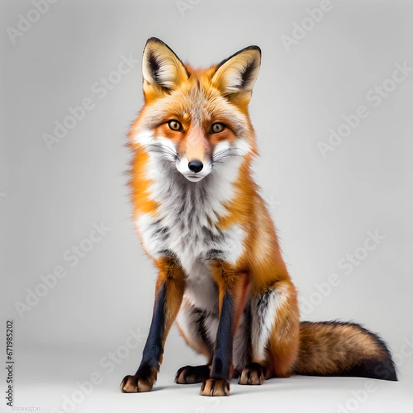 Fototapeta fox on a white background