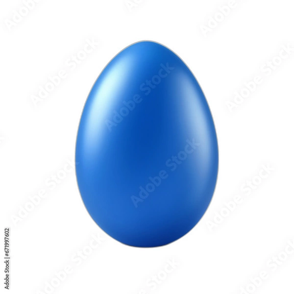 Obraz Blue Easter Eggs White or transparent background Generative AI