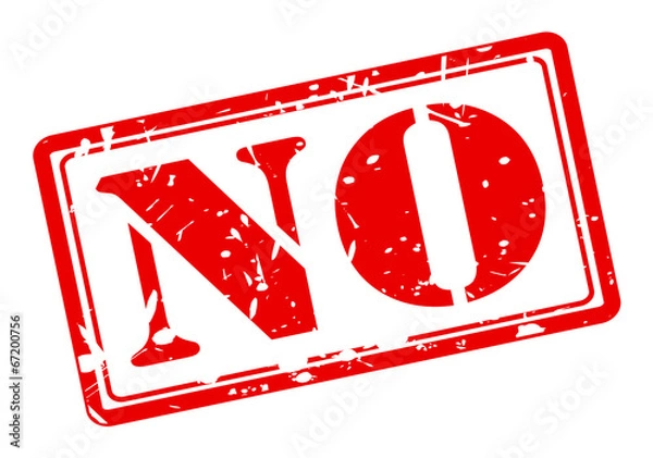 Obraz NO red stamp text