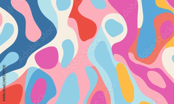 Fototapeta colorful shape patterns on a white background