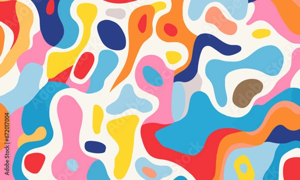 Fototapeta colorful shape patterns on a white background