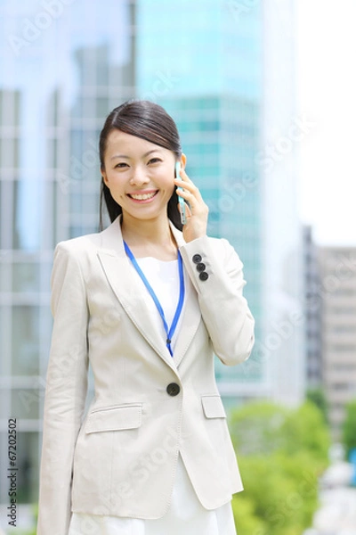 Obraz スマートフォン・ビジネスウーマン