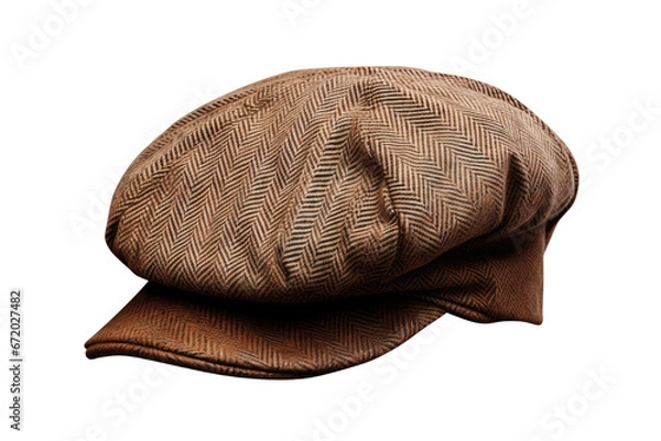 Obraz newsboy hat on isolated white background