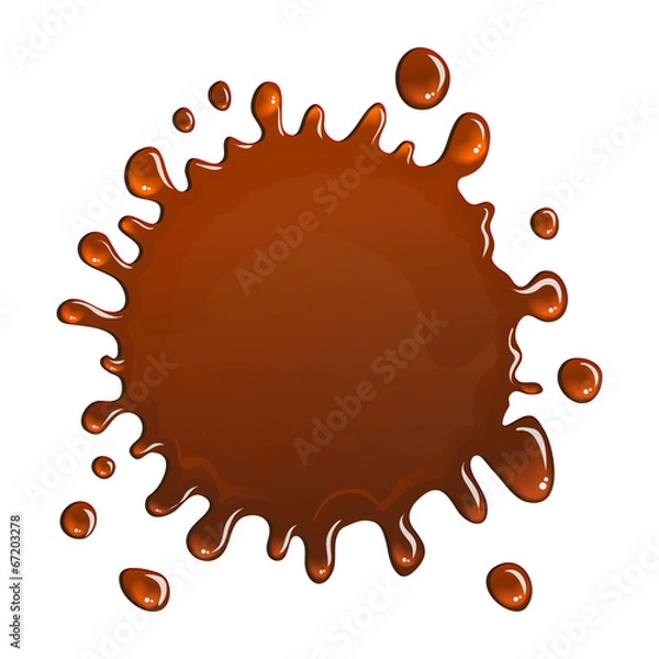 Fototapeta Chocolate blotch, vector illustration