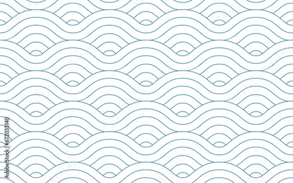 Obraz Seamless background with wave pattern