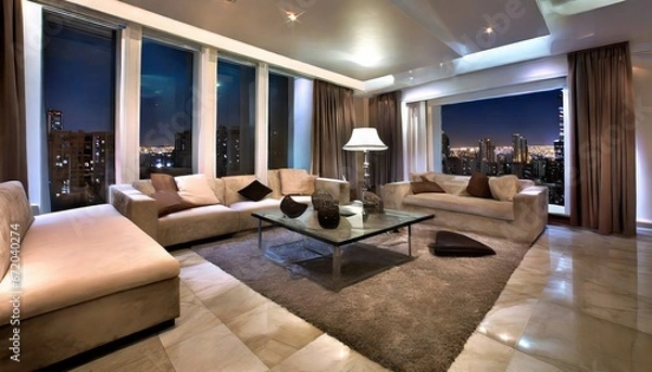 Fototapeta 高層マンションの室内