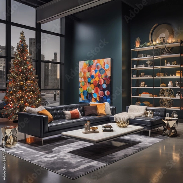 Fototapeta Christmas Tree Gleaming Oasis
