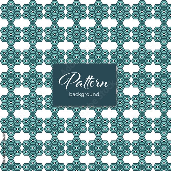 Fototapeta Abstract blue polygonal pattern background. Vector seamless