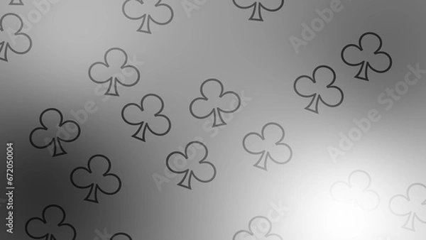 Fototapeta CG image of black and white background including clover shaped object