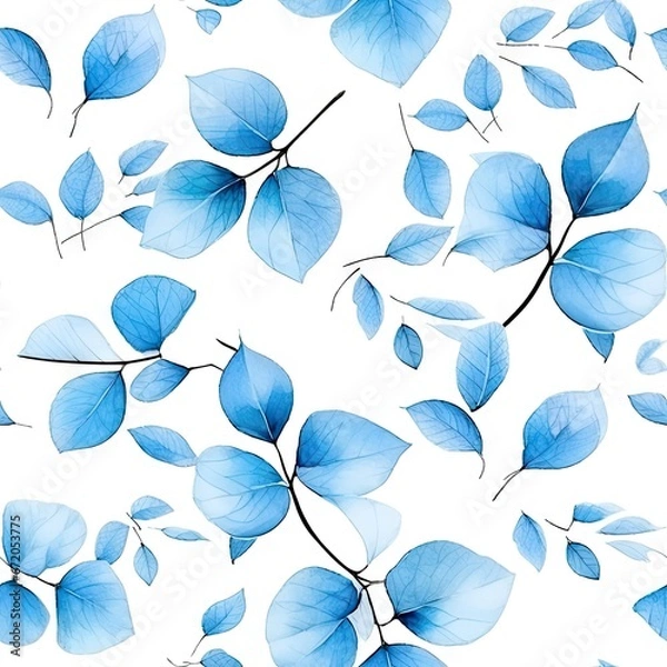 Obraz Seamless flowers illustration, created by AI.