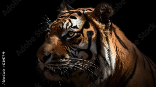 Obraz Lion close up face photography 