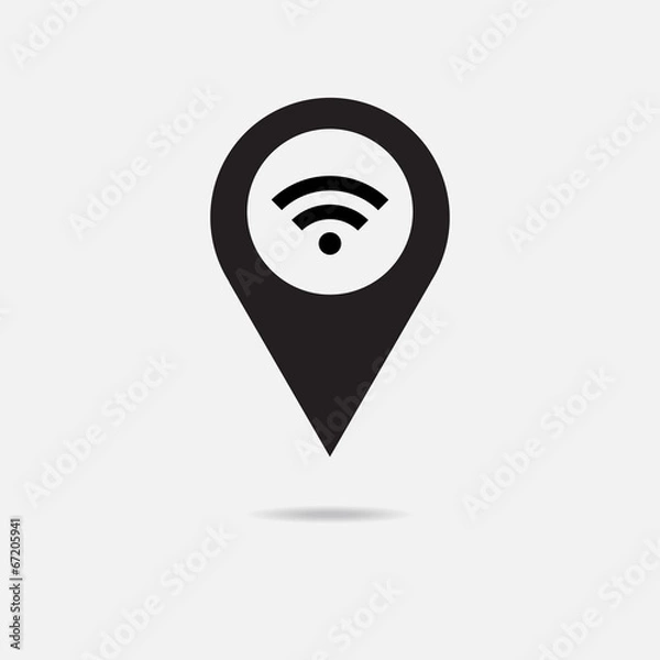 Fototapeta wifi pointer icon