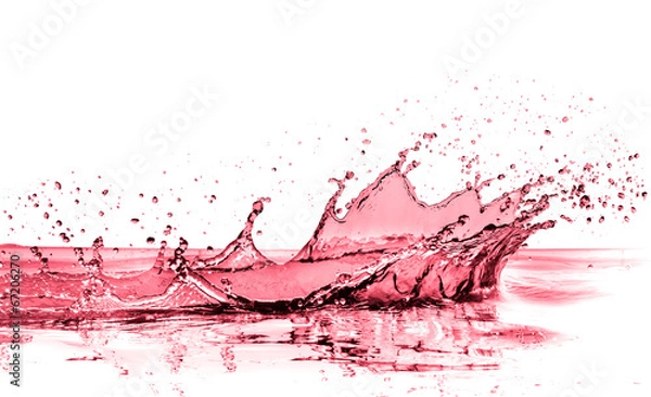 Fototapeta red wine splashing as celebration abstract