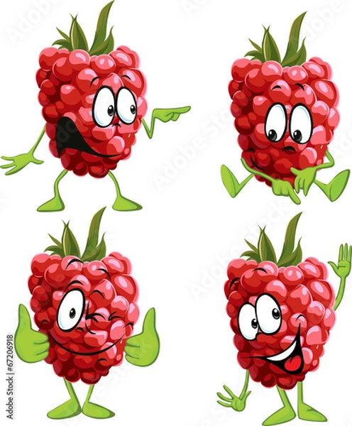 Fototapeta raspberry cartoon