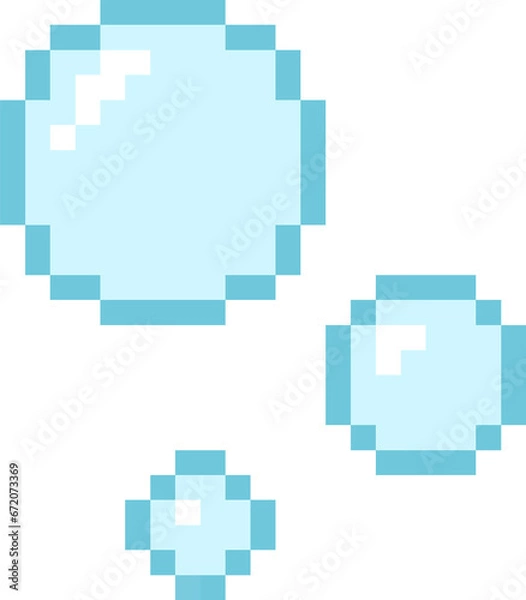 Fototapeta pixel flowing bubble