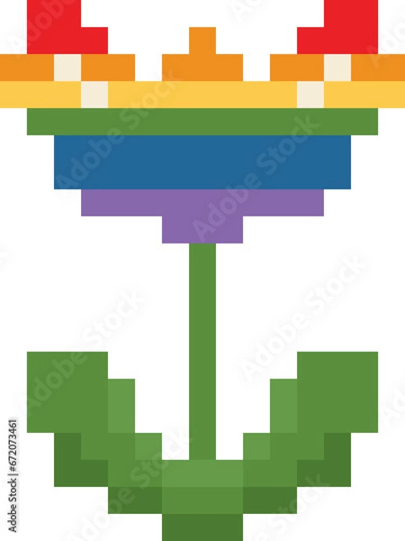 Fototapeta flowers pixel 