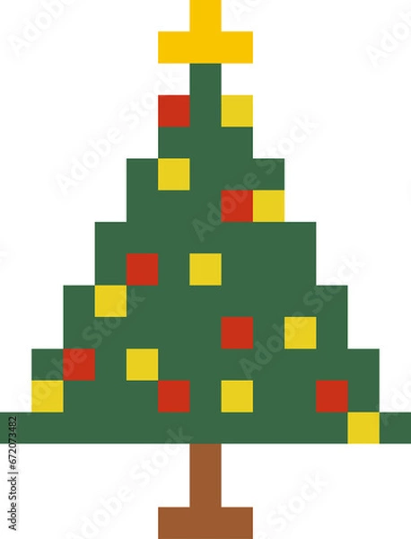 Fototapeta Pixel christmas tree