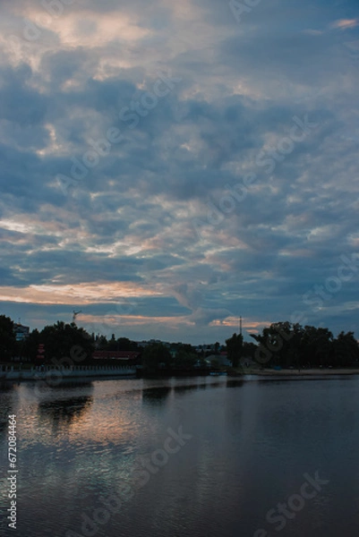 Obraz Panorama of the river and embankment