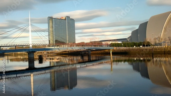 Obraz View over the river Clyde in Glasgow