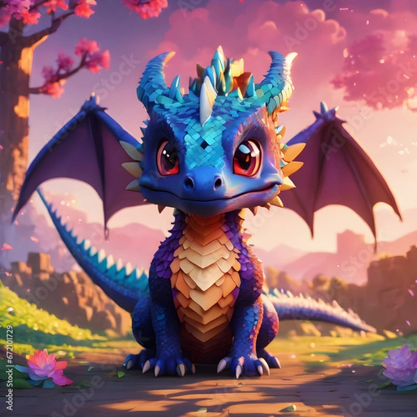 Obraz dragon in the night