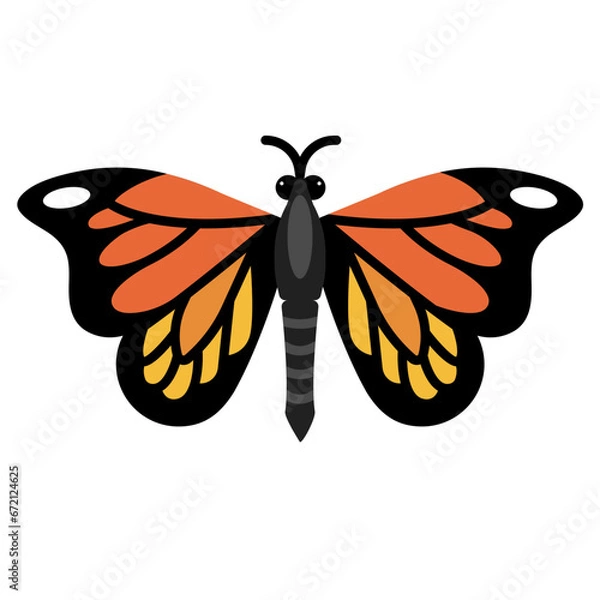 Obraz butterfly flat icon