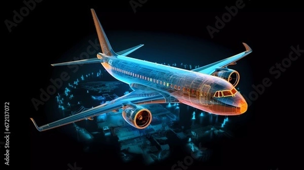 Obraz Airplane design & air freight logistics