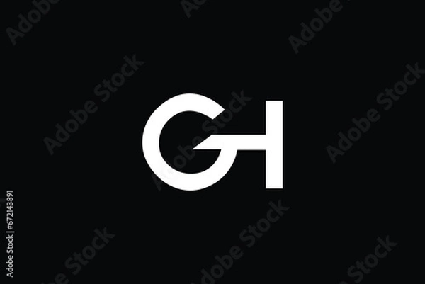 Fototapeta GH  Initial logo design illustration
