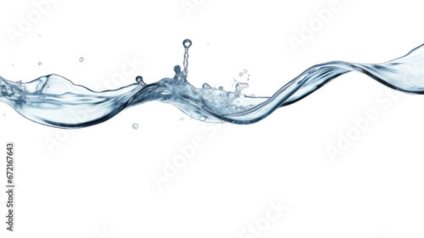 Fototapeta Fresh water or splash isolated on white background.