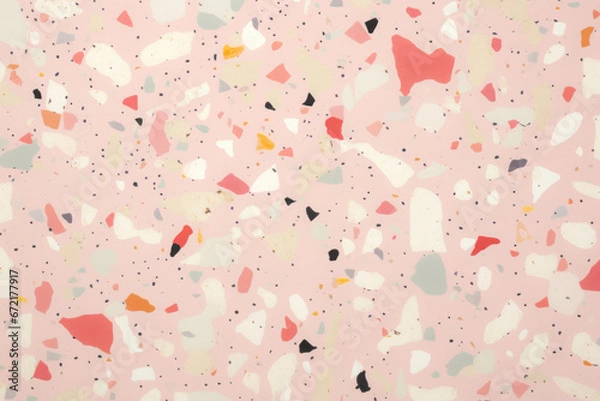 Fototapeta Pastel Texture Of Terrazzo Tiles With Small Specks Created Using Artificial Intelligence
