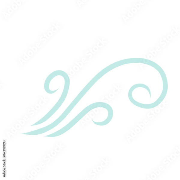 Fototapeta Wind icon. Winds vector icons. Wind air movement for weather and forecast symbol. Contains sign of storm, tornado, and breeze. Design graphic in outline style illustration.