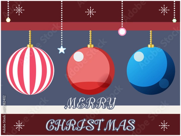 Obraz クリスマスオーナメントイラスト