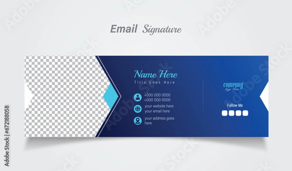 Obraz Email sign design template