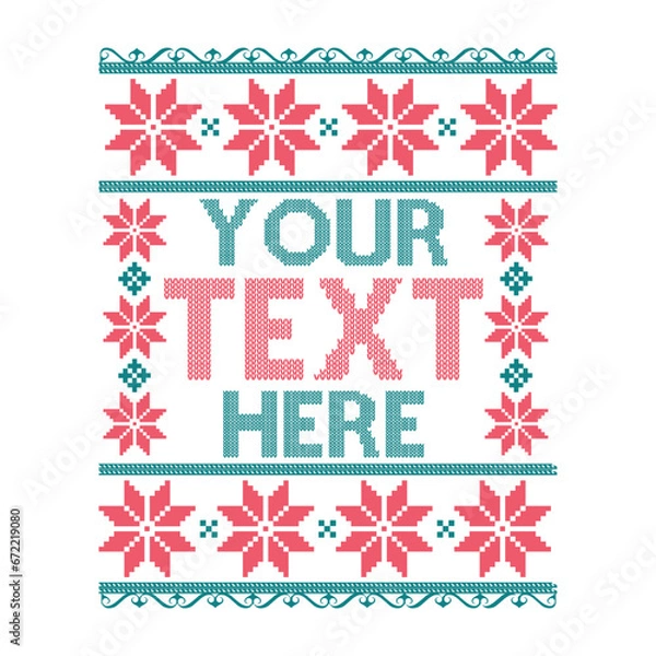 Fototapeta Ugly Sweater Svg