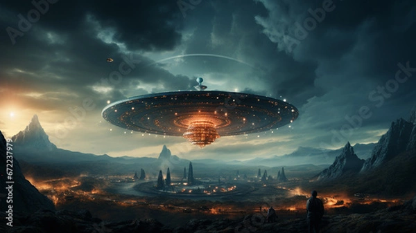 Obraz  illustration of the alien ship