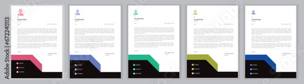 Fototapeta New Corporate And Creative Professional Business Elegant,Modern letterhead template design in minimalist style a4