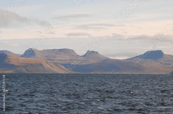 Fototapeta View on Arnarfjörður, one of the Westfjords in Iceland, near Bildudalur