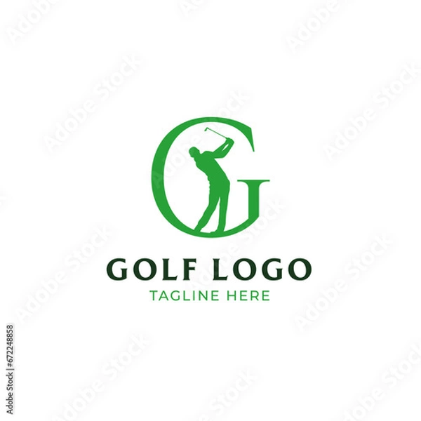 Obraz letter g golf logo design