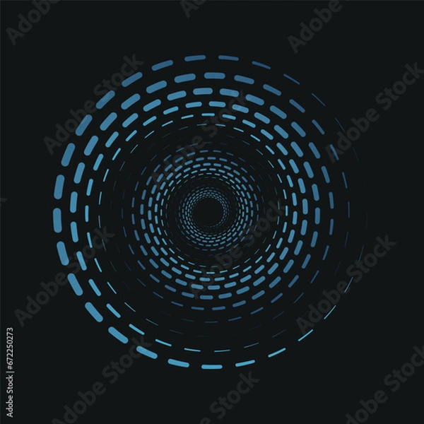 Obraz abstract vector circle frame halftone dots logo emblem design element. Round border Icon using halftone circle dots.