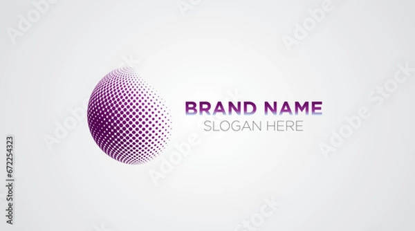 Obraz Creative abstract digital sphere technology vector logo design template element. Web Network Internet business Logotype concept circle icon.