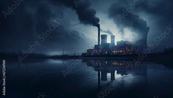 Fototapeta Industrial Nightscape
