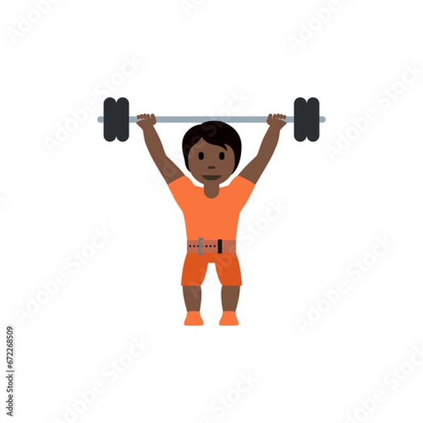 Fototapeta Person Lifting Weights: Dark Skin Tone
