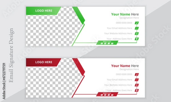 Obraz Creative Email Signature Design Template Here. 