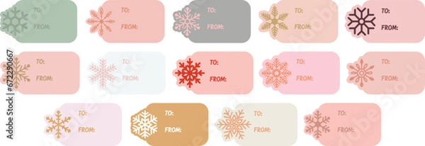 Obraz Christmas Gift Tags