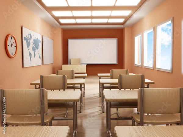 Obraz Classroom with empty seats