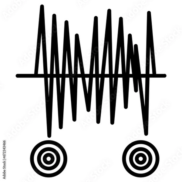 Obraz earthquake line icon