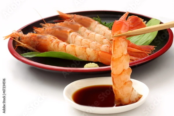 Obraz 赤海老　刺身　アルゼンチン赤海老
