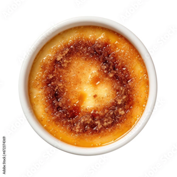 Fototapeta creme brulee isolated on transparent background