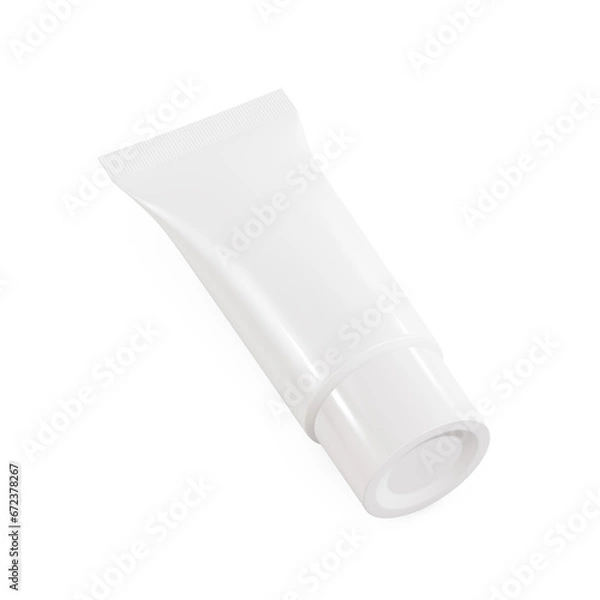 Fototapeta a blank image of a Cosmetic Tube isolated on a white background