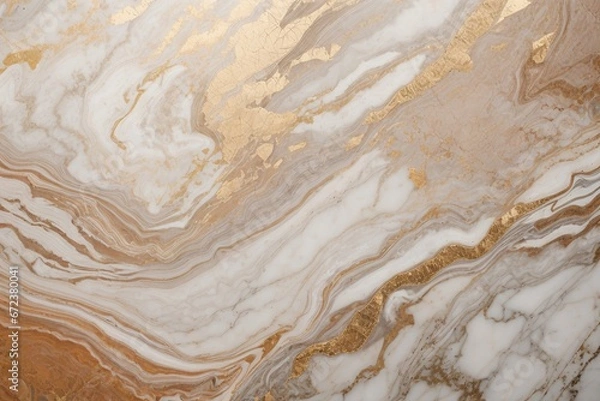 Obraz White, gold, grey, anthracite marble texture background with Generative AI technology	