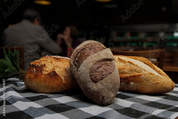 Obraz bread with light and dark dough